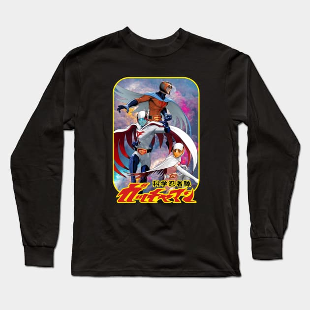 Gatchaman vintage trio Long Sleeve T-Shirt by Arturo Vivó